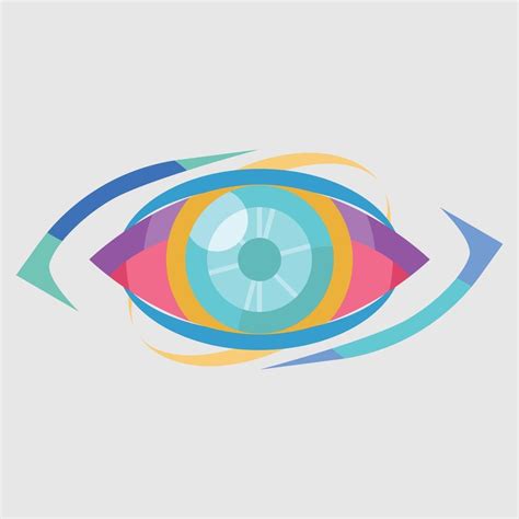 Colorful eye logo with flat design 2513339 Vector Art at Vecteezy