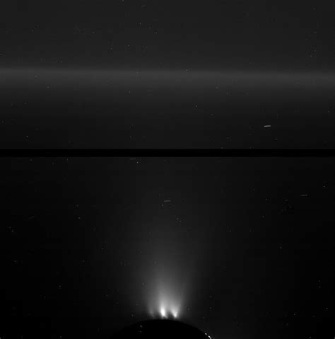Water Vapor Geysers on Enceladus | Edited Cassini image of E… | Flickr