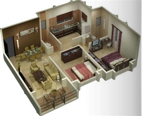 Pinterest: @claudiagabg | Apartamento 2 cuartos | Small house plans, House layout plans, Bedroom ...