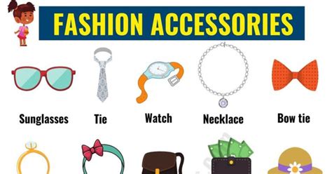 Fashion Accessories: List of Accessories for Men and Women in English - ESL Forums