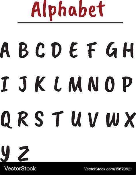 Alphabet letters english calligraphy Royalty Free Vector