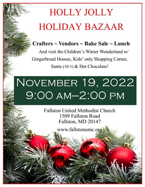 2022 Christmas Bazaar flyer – Harford Happenings