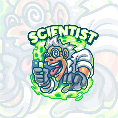 Premium Vector | Scientist Mascot Logo Template