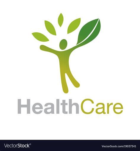 Healthy people logo medical logo design concept Vector Image