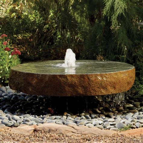 Natural Millstone Fountain - Stone Forest | Outdoor water features, Water features in the garden ...