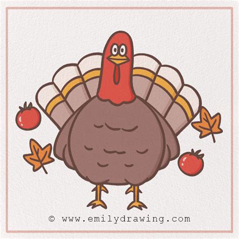 How to Draw a Turkey – Emily Drawing