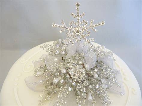 Snowflake cake decoration Snowflake cake topper Winter