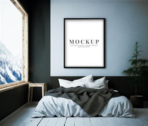 Premium PSD | Frame canvas mockup