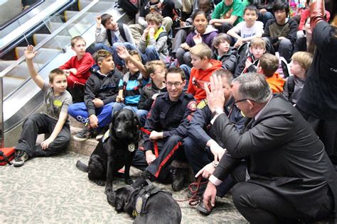 Students from Stanley Jones school, mascots, service dogs… | Flickr