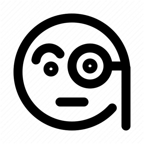 Monocle, emoji, emotion, face, expresssion icon - Download on Iconfinder