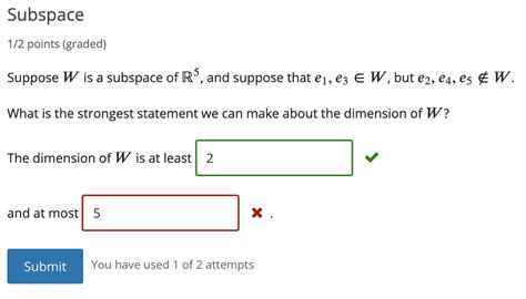 linear algebra - Dimension of Subspace in can $\Bbb{R}^5$ - Mathematics Stack Exchange