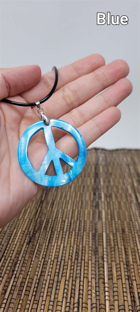 Peace Necklace Peace Sign Necklace Peace Symbol Necklace - Etsy