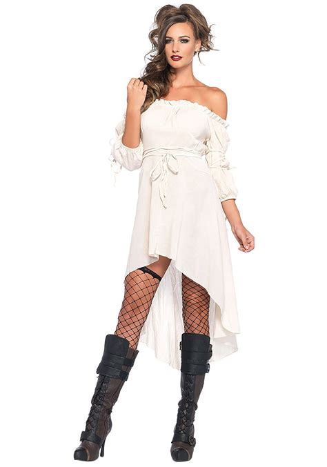 White Pirate Dress Costume for Women