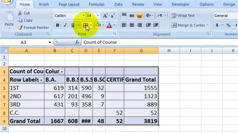 Pivot Table In Excel 2007 Tutorial Ppt | Cabinets Matttroy