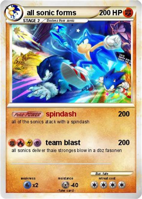 Pokémon all sonic forms 1 1 - spindash - My Pokemon Card