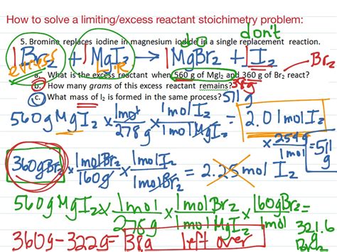 ShowMe - stoichiometry excess reactant