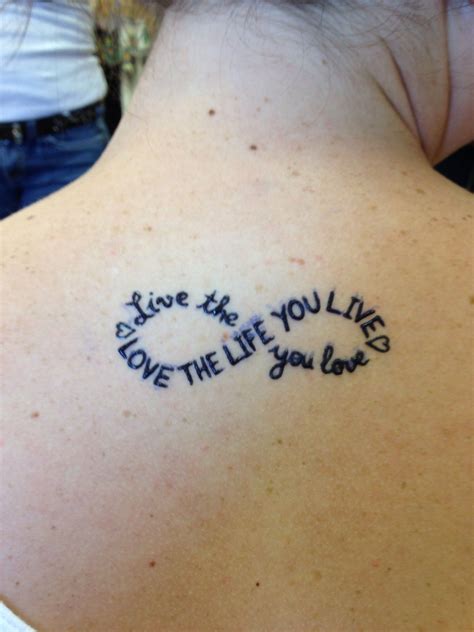 "Live the life you love, love the life you live" henna tattoo ...