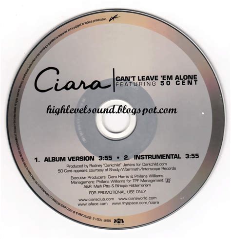 highest level of music: Ciara Feat. 50 Cent - Can't Leave 'Em Alone ...