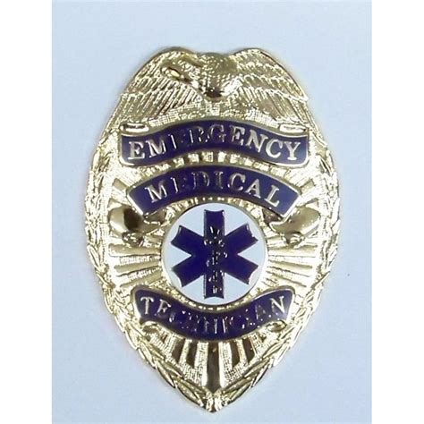 Emergency Medical Technician Badge-EMT Gold with Full Color Seal ...