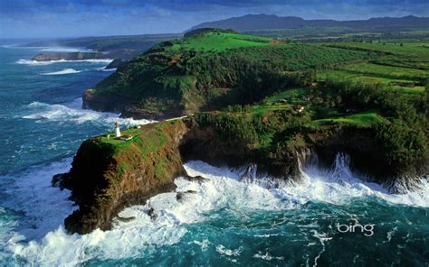 壁纸1440x900微软必应壁纸 Bing s Best 高清壁纸 夏威夷 Kilauea 灯塔 Kilauea Lighthouse ...