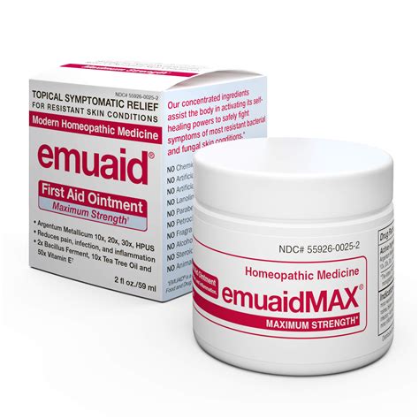 EmuaidMAX® Ointment - Antifungal, Eczema Cream. Maximum Strength Treatment. Use Max Strength for ...