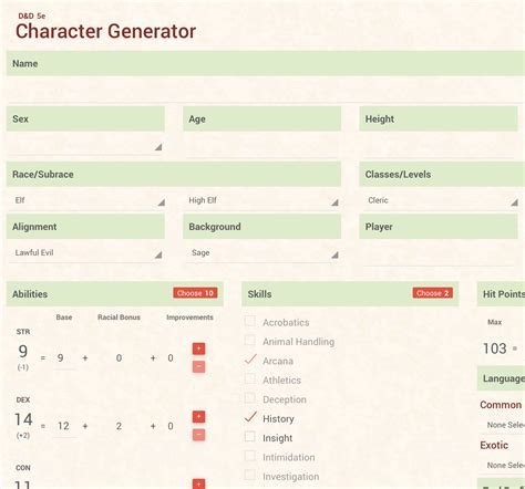 5E OrcPub Is An Unofficial Online Character Generator for Dungeons ...