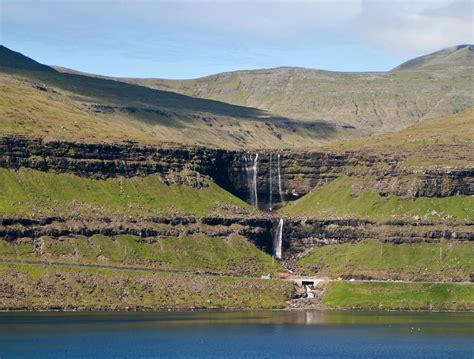 One of the best known waterfalls in Faroe Islands is Fossá - spectacular, 110 - 140 m tall ...