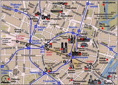 Munich Map | Munich attractions, Tourist, Tourist attraction