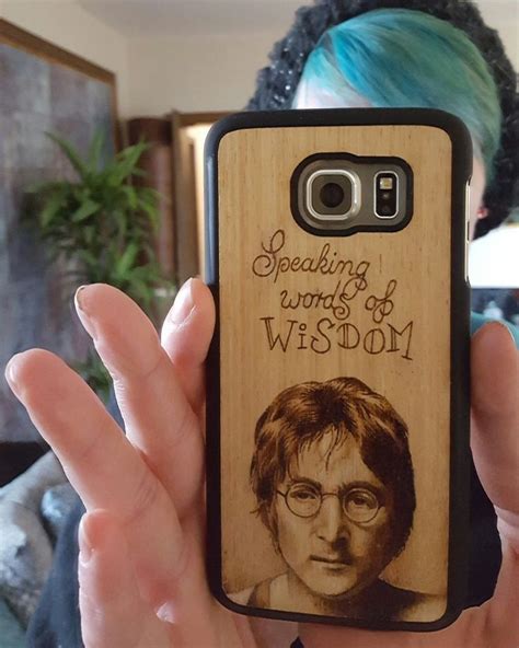 Smartphone case Pyrography Portrait John Lennon