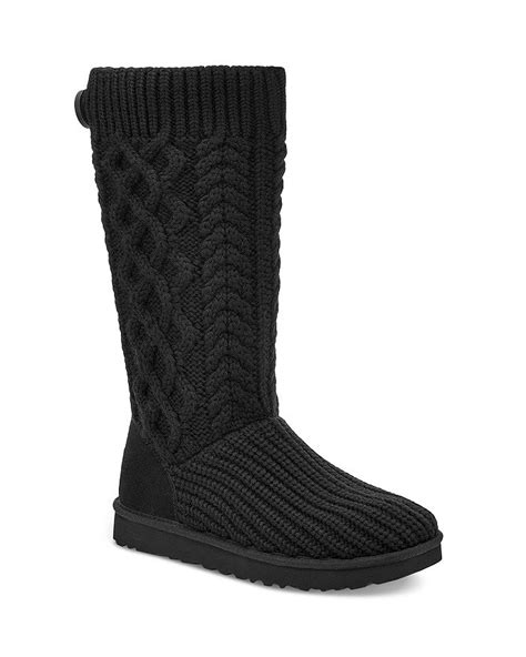 UGG® Women's Classic Cardi Cable Knit Tall Boots | Bloomingdale's