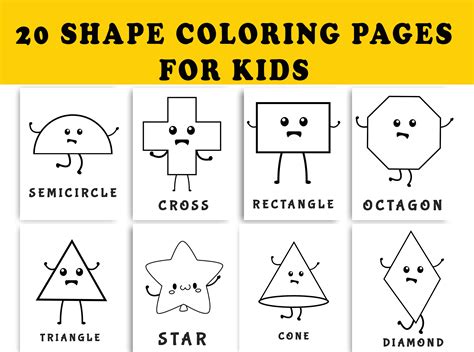 Shapes Coloring Pages, Shape Printable, Shape Coloring Games, Game ...