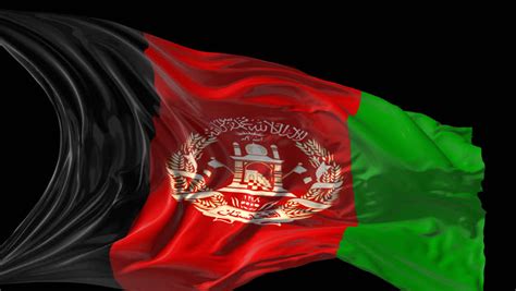 Flag Of Afghanistan Beautiful 3d Animation Of The Afghanistan Flag With ...