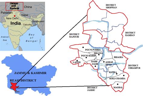 The studied locations of the Reasi district, Jammu and Kashmir ...