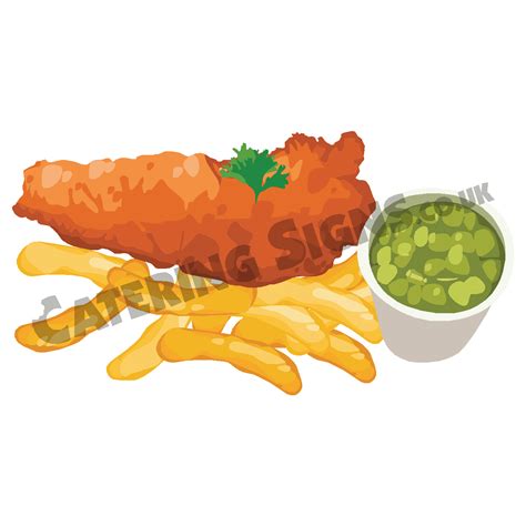 Fish & Chips Cartoon - Catering Signs UK