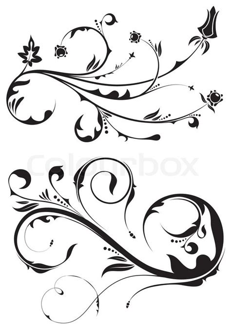 Floral scroll, element for design, ... | Stock vector | Colourbox