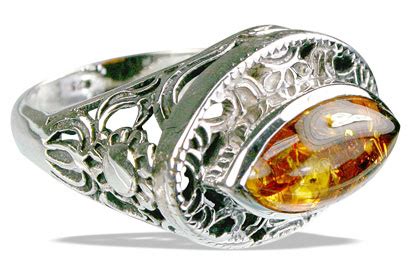 Sterling Silver Amber Rings, Amber Jewelry Rings, Made in Amber Gem Stones