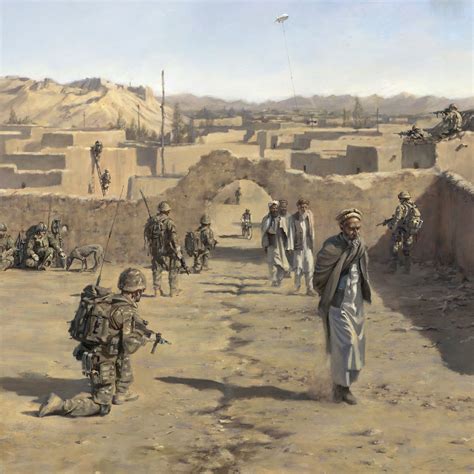 'FIXING INTEL - HELMAND, AFGHANISTAN' - Military Artist Stuart Brown