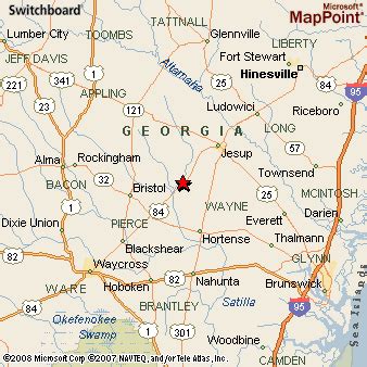 Screven, Georgia Area Map & More