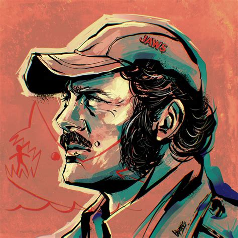 Quint JAWS (Robert Shaw 1975) – Brusco Illustration -> Lowbrow & Signage