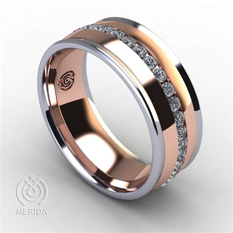 mens rose gold diamond wedding rings - Tyra Stitt