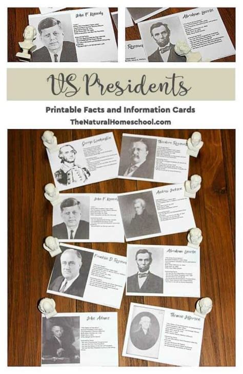 US Presidents Facts & Information {Printable Cards} - The Natural Homeschool