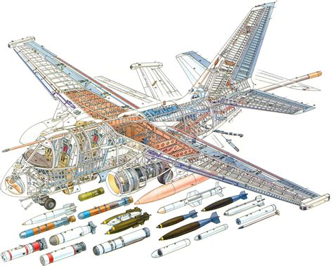 Lockheed S-3 Viking Cutaway Drawing in High quality