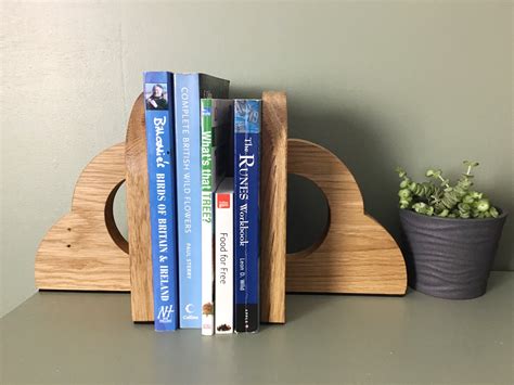 Solid Oak Wood Bookends. Natural Light Oak or Dark Oak Wood - Etsy UK