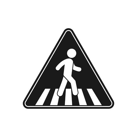 Crosswalk icon. Pedestrian crossing vector icon illustration isolated on white background ...