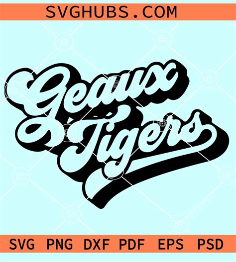 Geaux Tigers retro SVG, ISU football SVG, Geaux Tigers SVG, Tigers ...