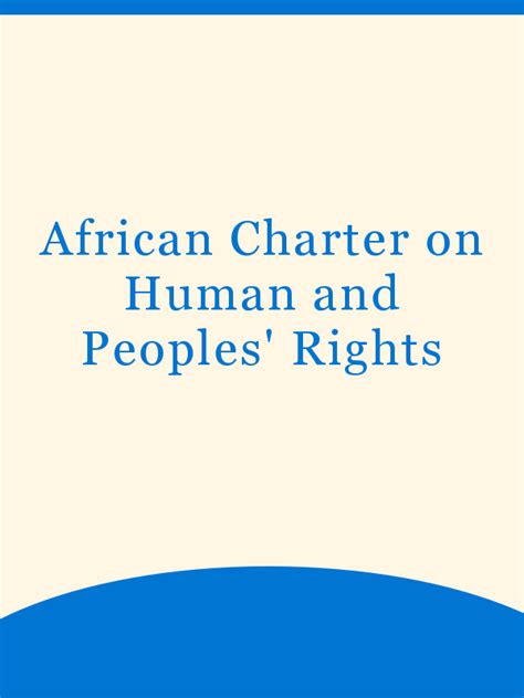 African Charter on Human and Peoples' Rights