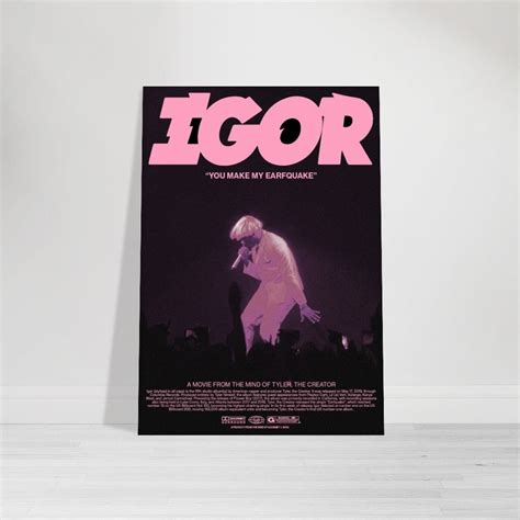 Tyler the Creator IGOR Album Poster EARFQUAKE Album Cover - Etsy