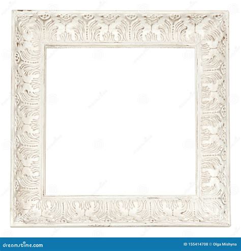 Vintage Classical White Rectangle Frame Stock Photo - Image of ...