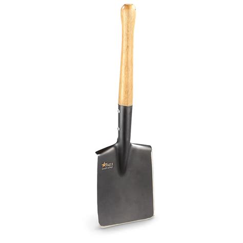 Military-style Square Shovel with Wooden Handle - 641338, Hand Tools & Tool Sets at Sportsman's ...