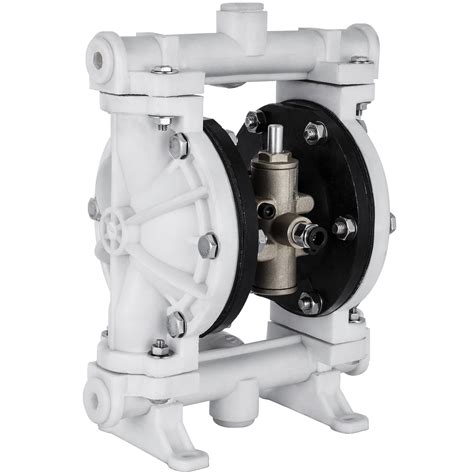 VEVOR Air-Operated Double Diaphragm Pump, 1/2 in Inlet & Outlet, Polypropylene Body, 2.5 GPM ...